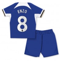 Fotballdrakt Barn Chelsea Enzo Fernandez #8 Hjemmedraktsett 2023-24 Kortermet (+ Korte bukser)